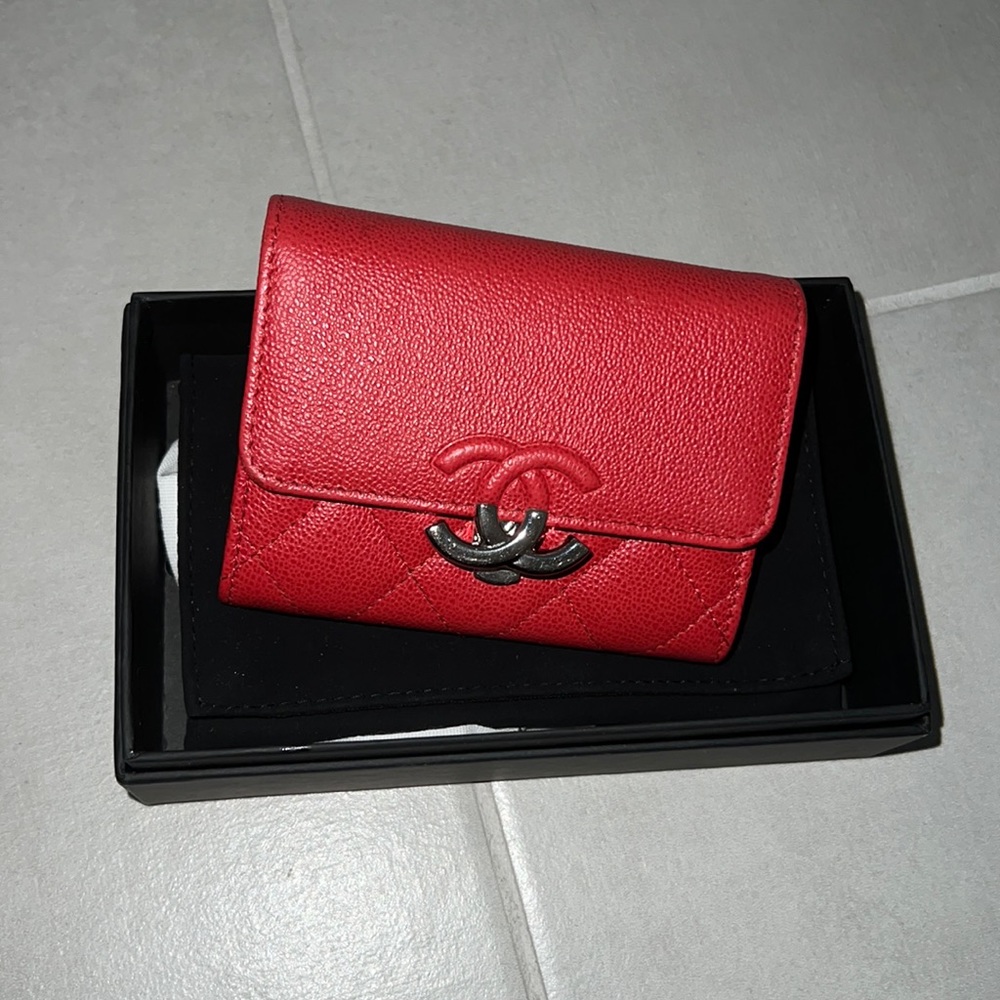 Chanel Red Wallet / Coin Purse